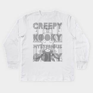 Creepy kooky mysterious ooky Wednesday Kids Long Sleeve T-Shirt